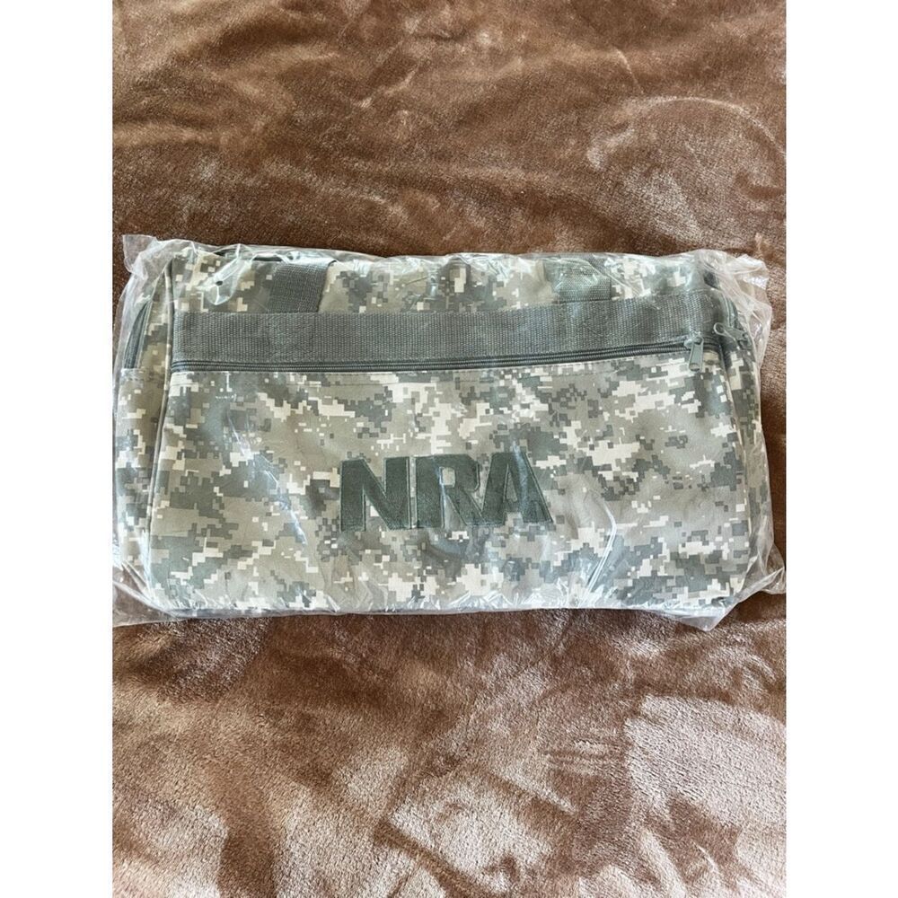NRA Brand New Camouflage Duffel Bag - Gray Camo Travel